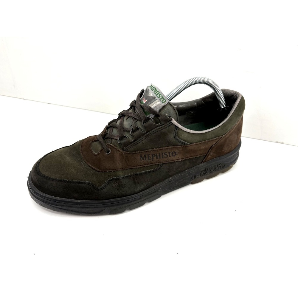Mephisto Match Air Jet Men's Comfort Walking Shoes Green/Brown Leather, 11 N, 45